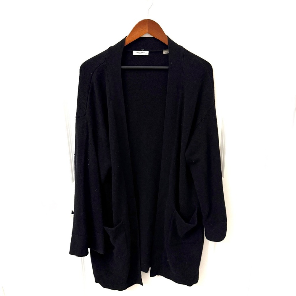 Equipment Longline Open Front Cardigan Size Medium